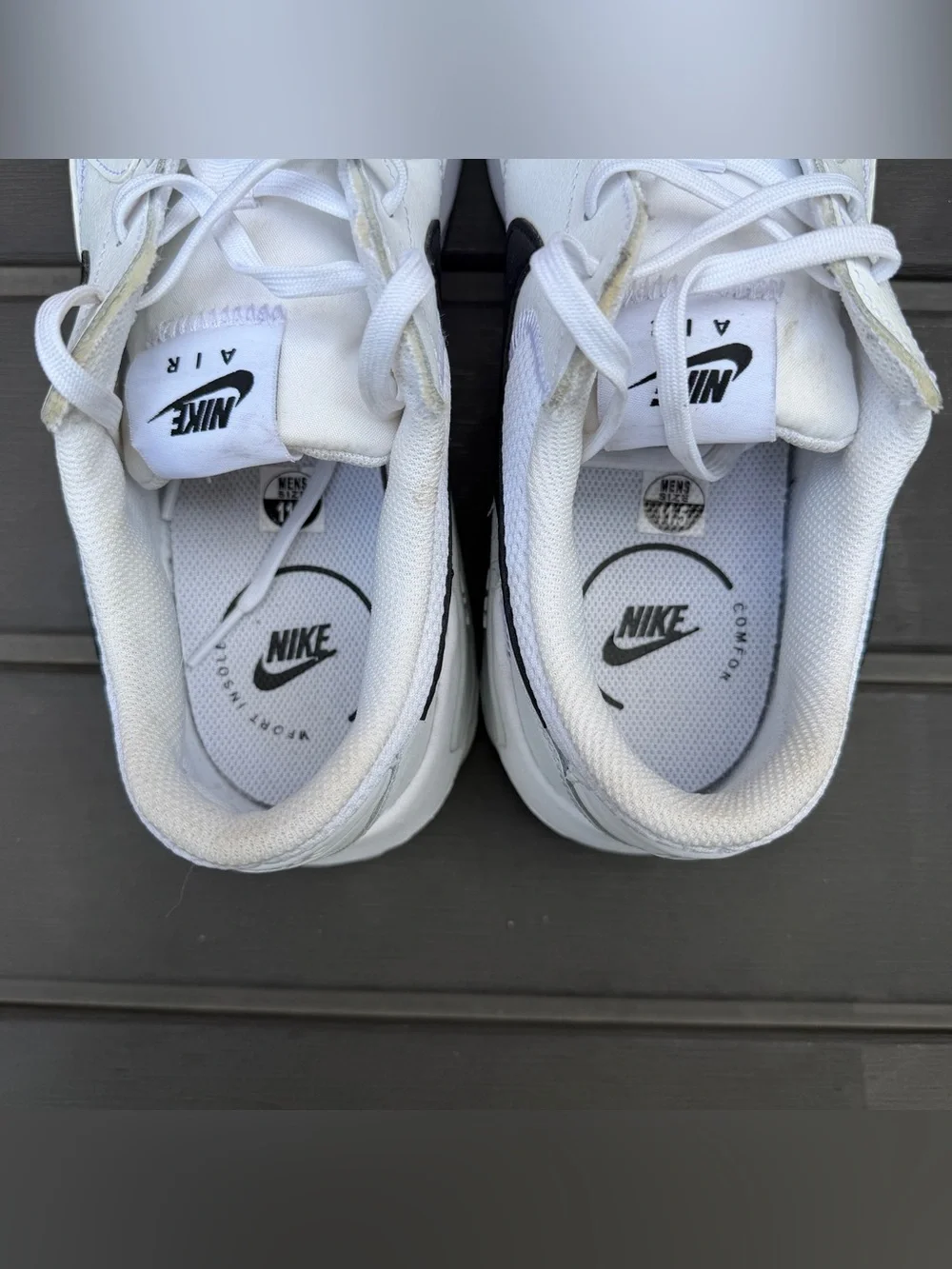 Nike Air Max Excee White Black Check Size 11.5 CD4165-100 Lace Up Low Top 2019
